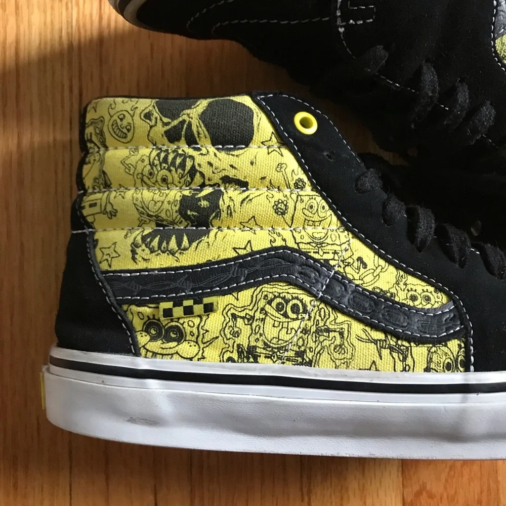 Vans X Gigliotti Spongebob Black & Yellow High-Top Skate Sneakers 11